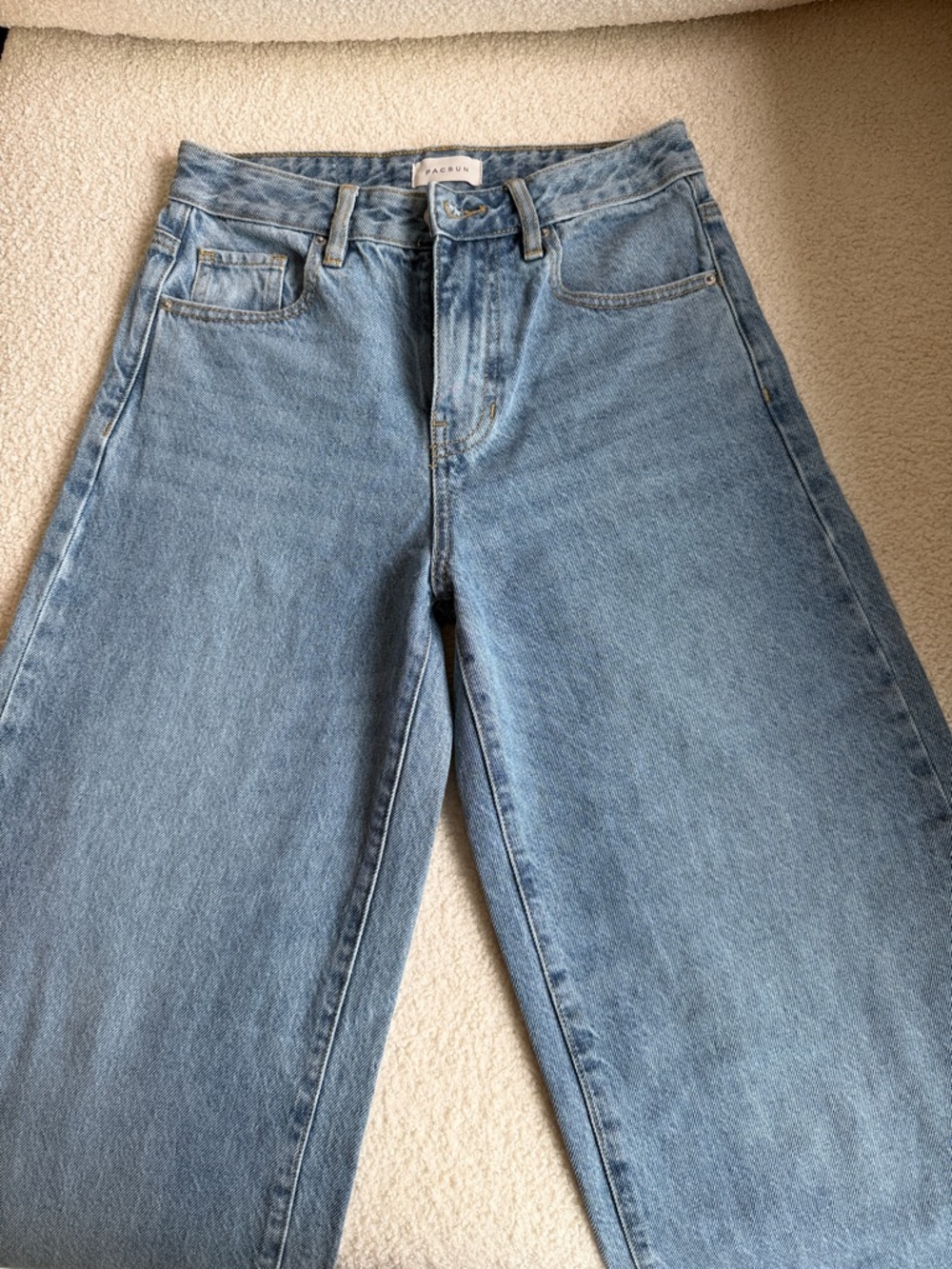 PacSun Light Blue High-Rise Wide Leg Jeans